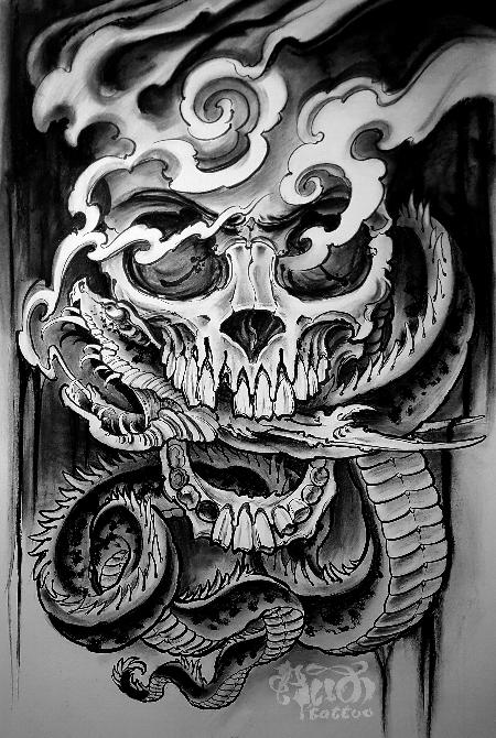 Audi - Skull with snake